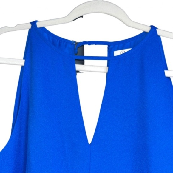 Parker Revolve Blue Sleeveless Halter Silky Brunch Wedding Guest Dress Size M‎ - Picture 3 of 11
